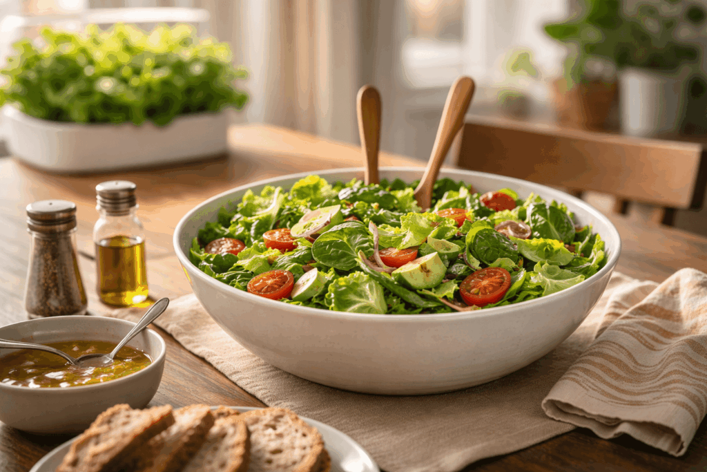 hydroponic growing eating salad